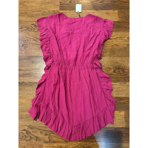 IRO Women's Lace Ruffle Zestful Mini Dress Pink Size 34 NWT Designer Fashion - Picture 2 of 8